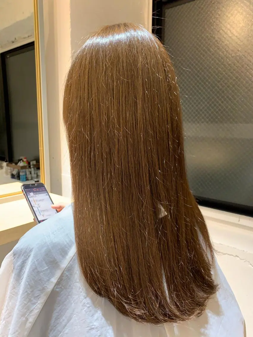 セミロング 縮毛矯正 トリートメント ✨髪質改善　美髪✨ 縮毛　井上 大誠のヘアスタイル