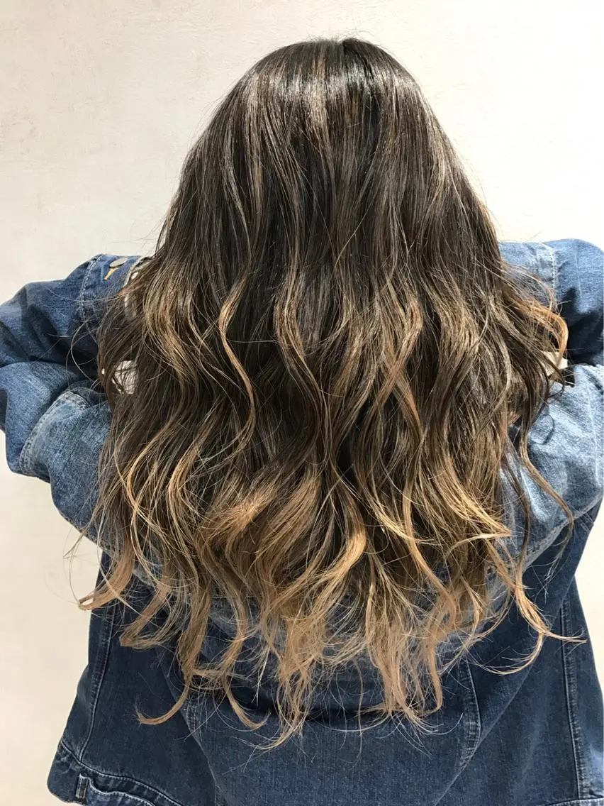 ロング レイヤーカット メンズ縮毛矯正 ニュアンスパーマのヘアスタイル