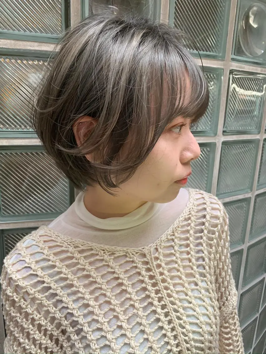 ショート カラー パーマ ヘアアレンジ ショートヘア カット ヘアカラー トリートメント 新宿/顔周りカット +レイヤー＝しずく♩のヘアスタイル