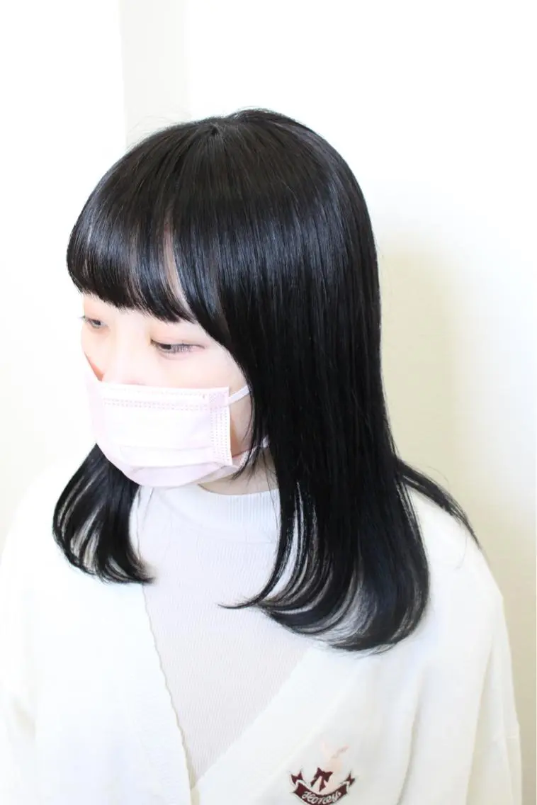 ミディアム カラー 黒髪 ヘアカラー 土居 正季のヘアスタイル