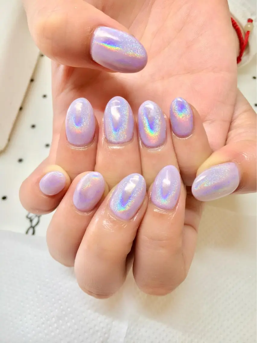 ネイル フットネイル ジェルネイル ミラーネイル パラジェル 春ネイル clover nailのネイルデザイン
