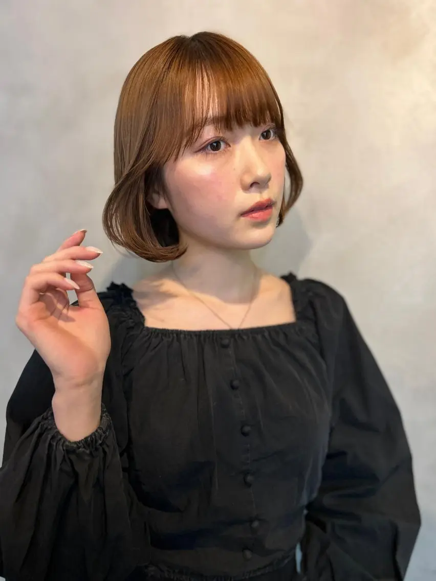 ミディアム カラー タンバルモリ カット ヘアカラー トリートメント 🧸艶々韓国ヘア 🧁mizunaのヘアスタイル