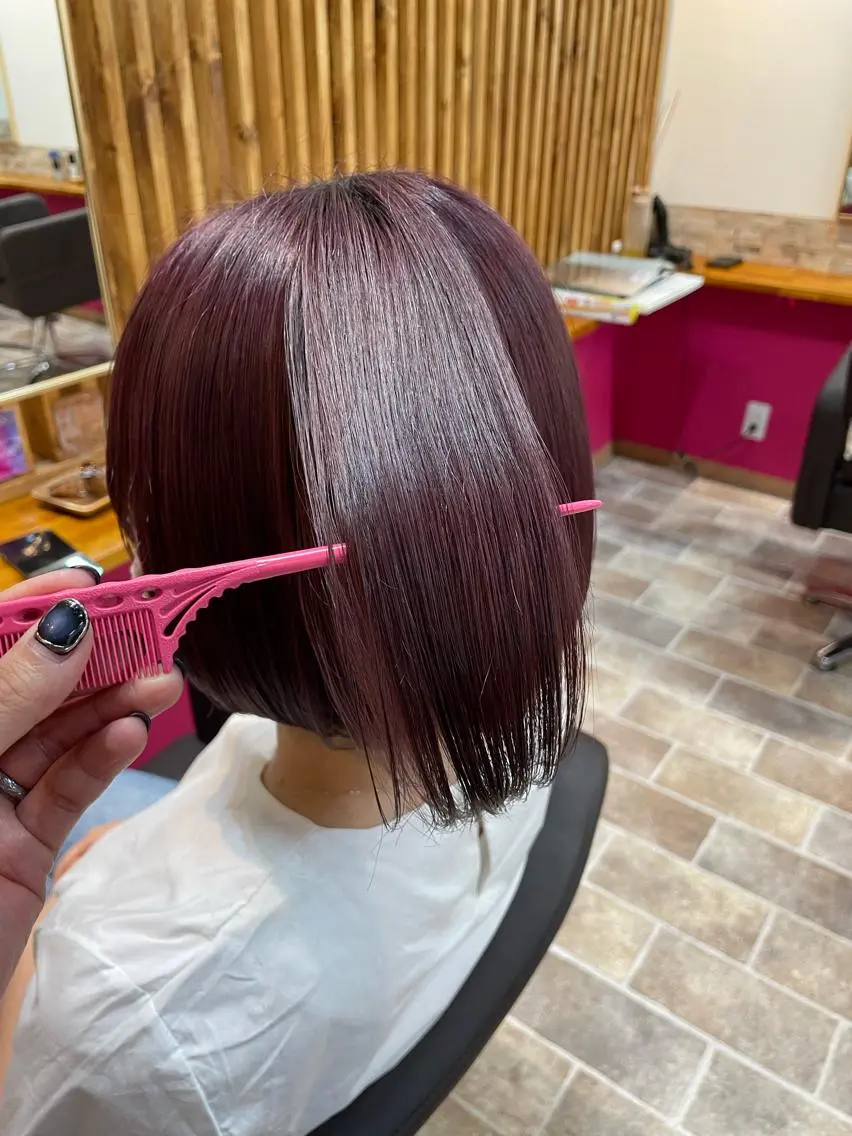 ミディアム カラー ラベンダーカラー ピンクカラー ピンクラベンダー 髪質改善 トリートメント カット ヘアカラー トリートメント YUI/ ブリーチカラー🌷のヘアスタイル