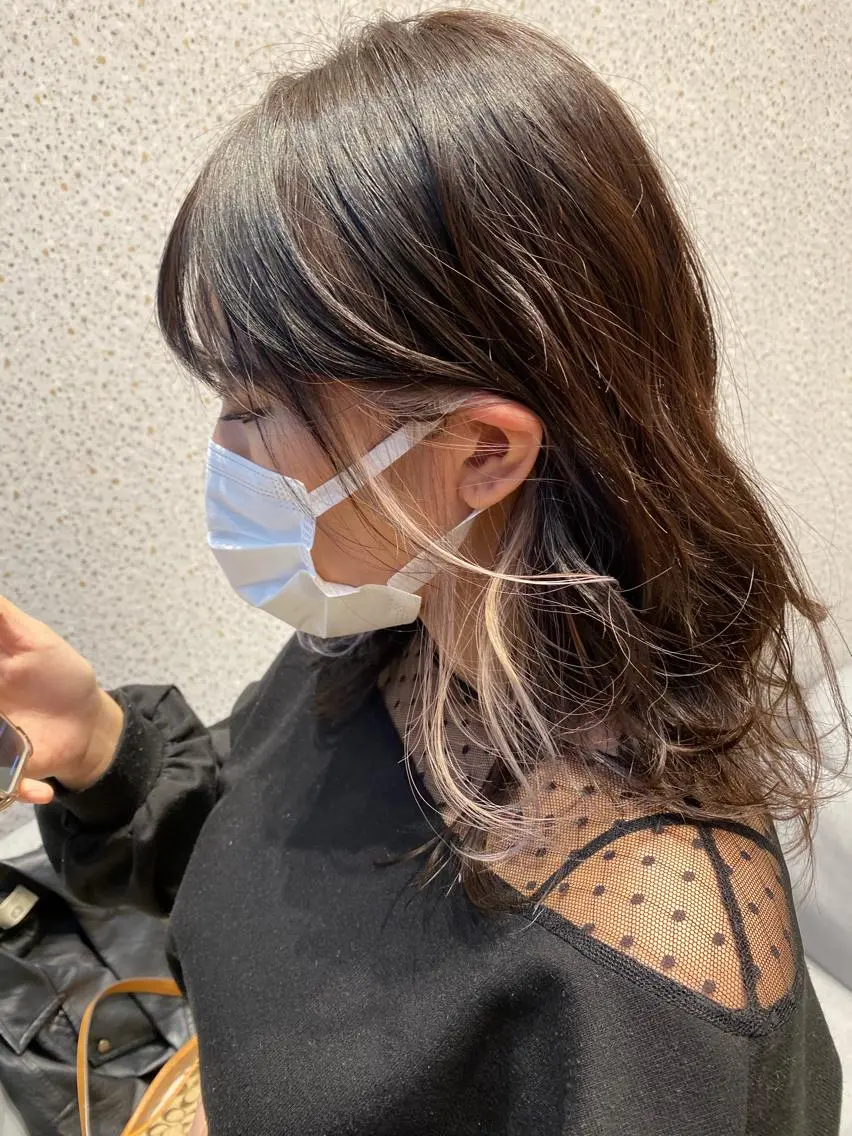 セミロング カラー ラベンダーカラー カット パーマ トリートメント ヘアセット 💜髪質改善美髪💜 星野清光のヘアスタイル