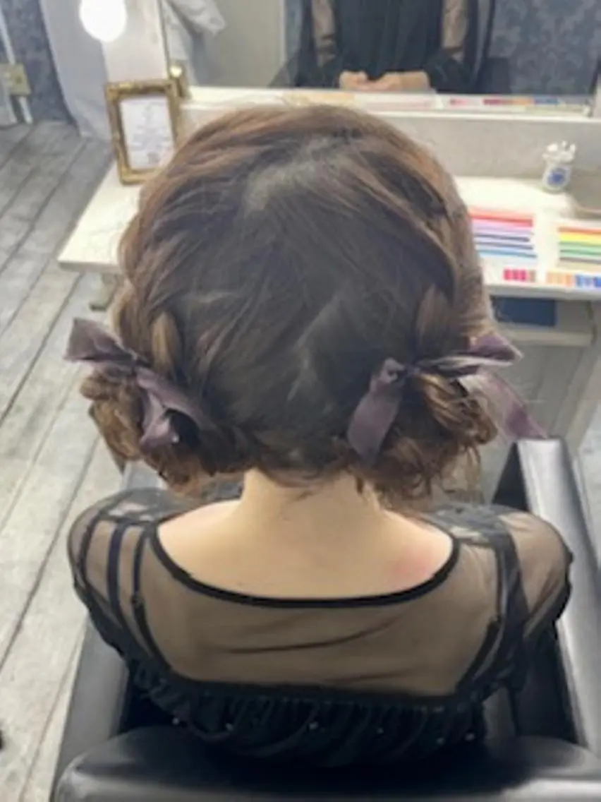 ヘアアレンジ お団子ヘア shizuka 👸ヘアセット✨のヘアスタイル