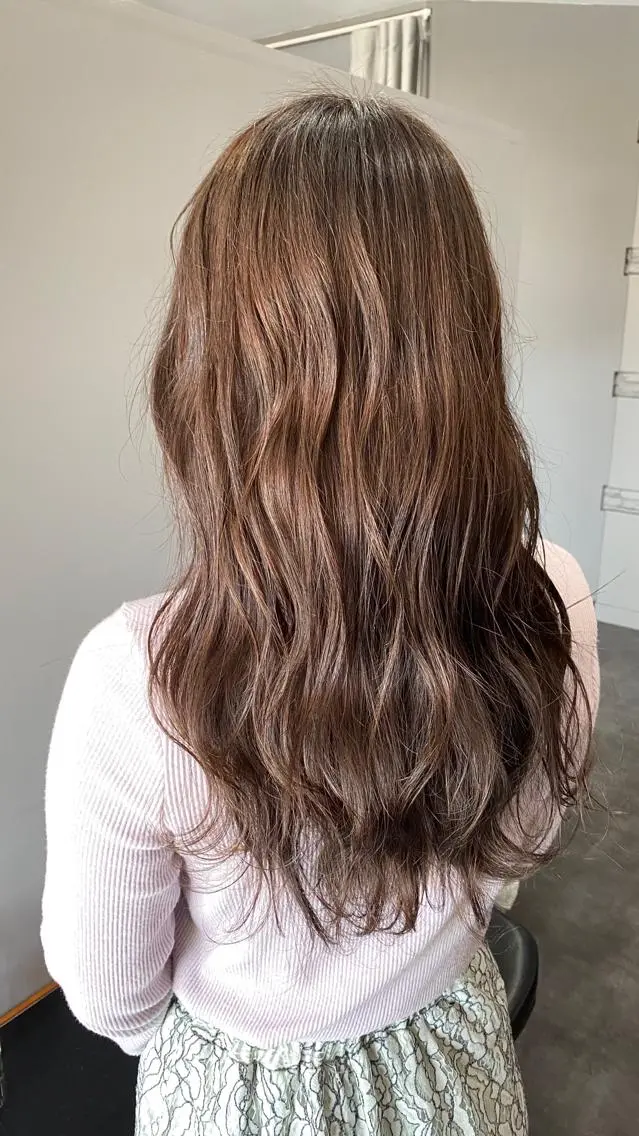 ロング ヘアカラー トリートメント 平田 広大のヘアスタイル