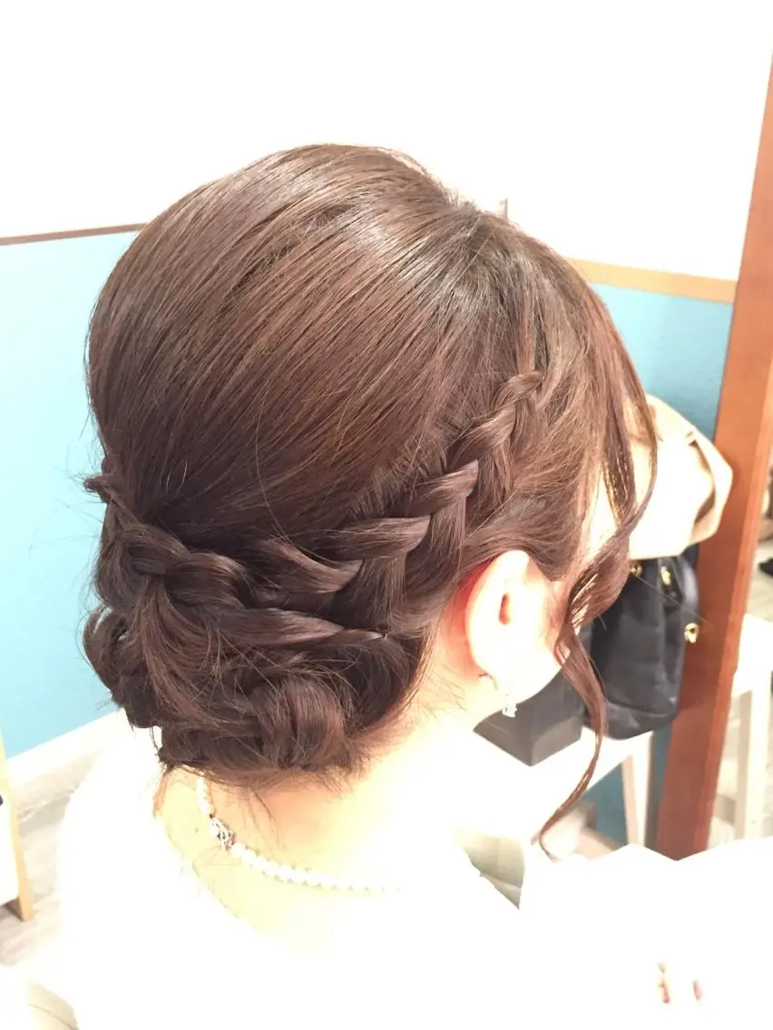 セミロング ヘアアレンジ 早朝✨ヘアセット 着付け/清水玲歌のヘアスタイル