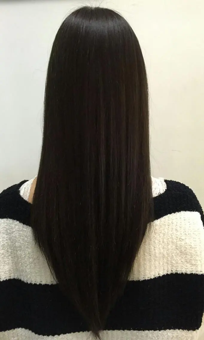 セミロング ロング カラー アッシュ ダークアッシュ パープルカラー 100%髪質改善特化 TRUNSのヘアスタイル