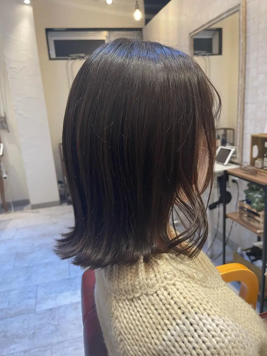 ミディアム カット ヘアカラー トリートメント 🍭透明感カラー 志賀拓海🍬🌈のヘアスタイル