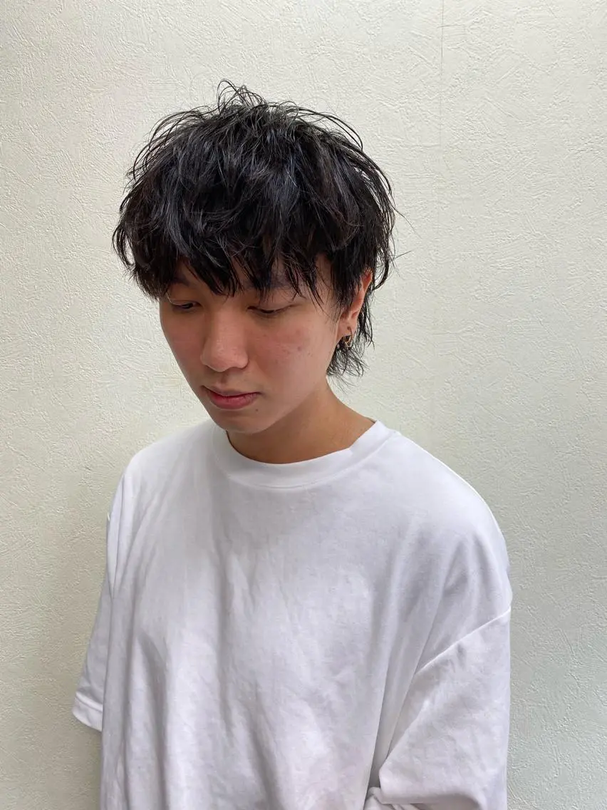 ショート メンズ メンズウルフカット ウルフカット 大内田 凌馬のヘアスタイル
