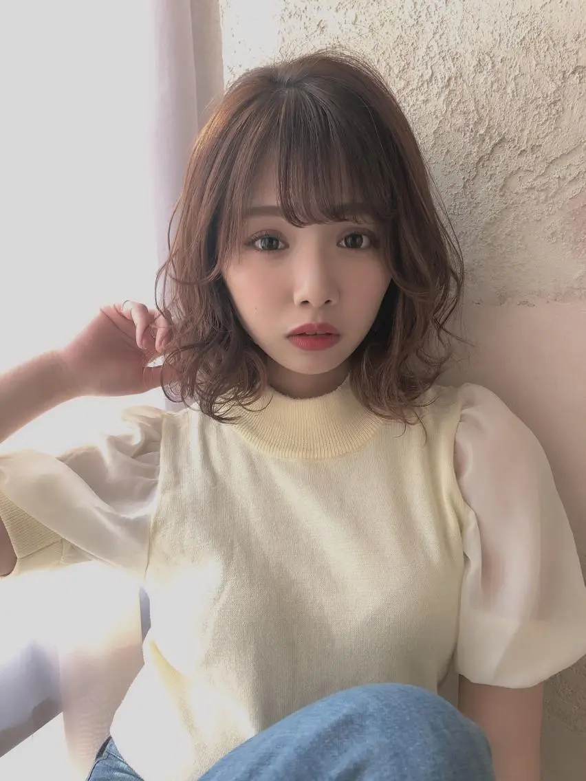 ミディアム カット ヘアカラー トリートメント 代表山口ひな 髪質改善のプロのヘアスタイル
