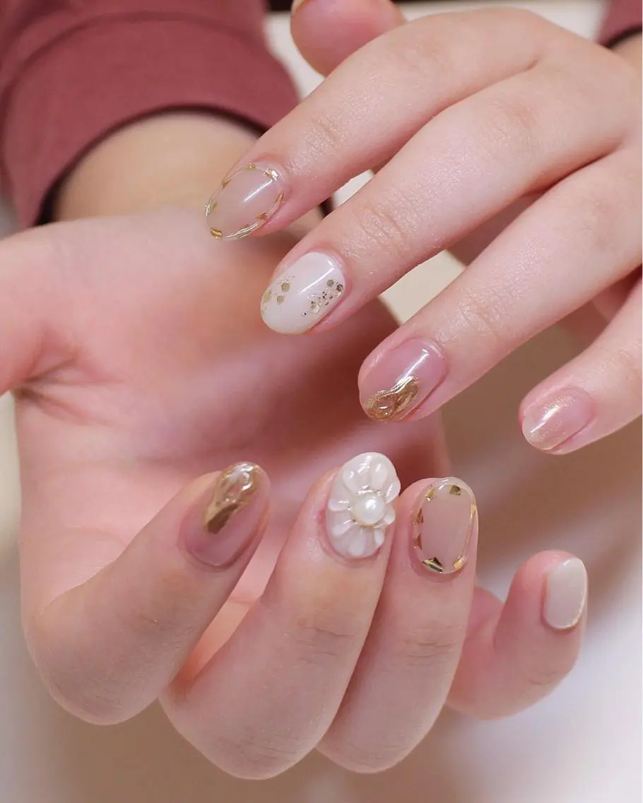 ネイル フラワーネイル ピンク ぷっくりネイル Baku Nailsのネイルデザイン