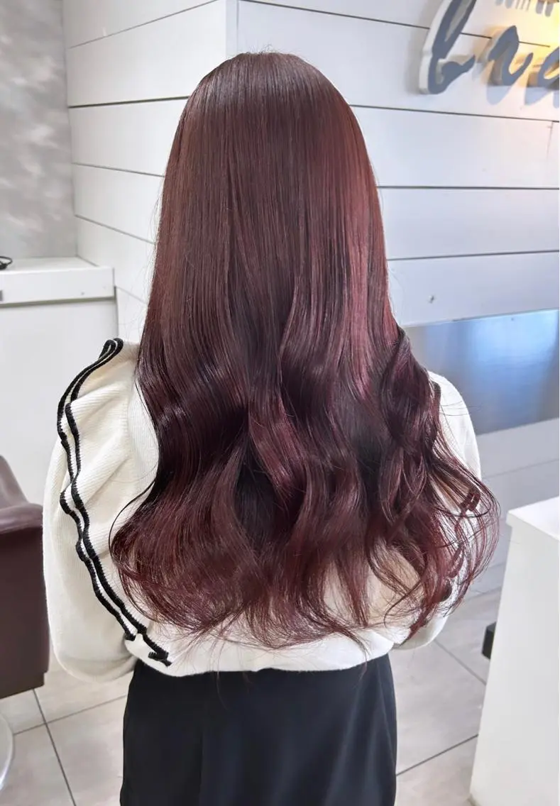 ロング カット ヘアカラー レイヤー/艶髪カラー 森本くるみのヘアスタイル