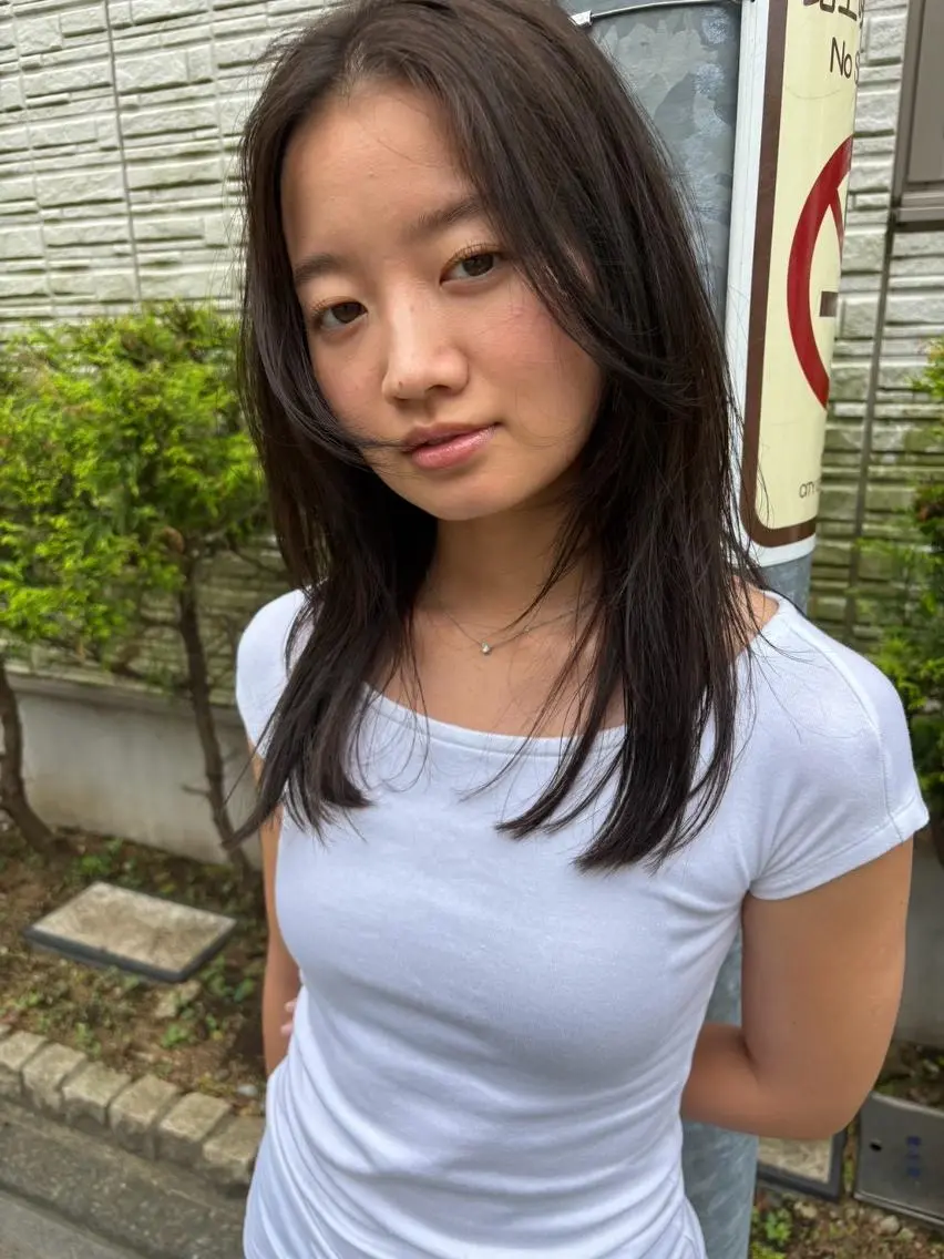 ミディアム カラー パーマ ショートボブ ミディアムパーマ アディクシーカラー ブリーチ ケアブリーチ カット ヘアカラー トリートメント honen hairのヘアスタイル