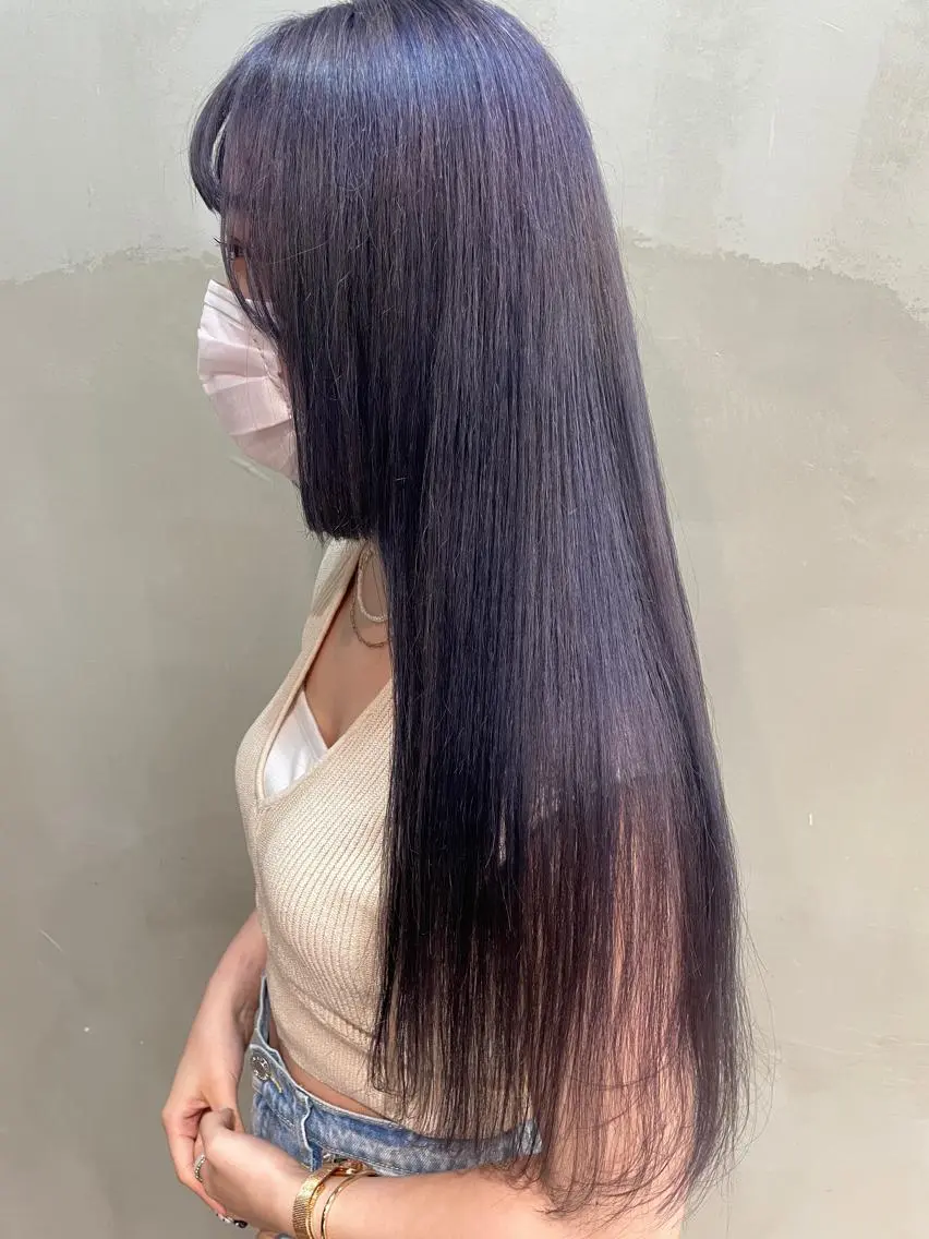 ロング カラー 堤 麻衣子のヘアスタイル