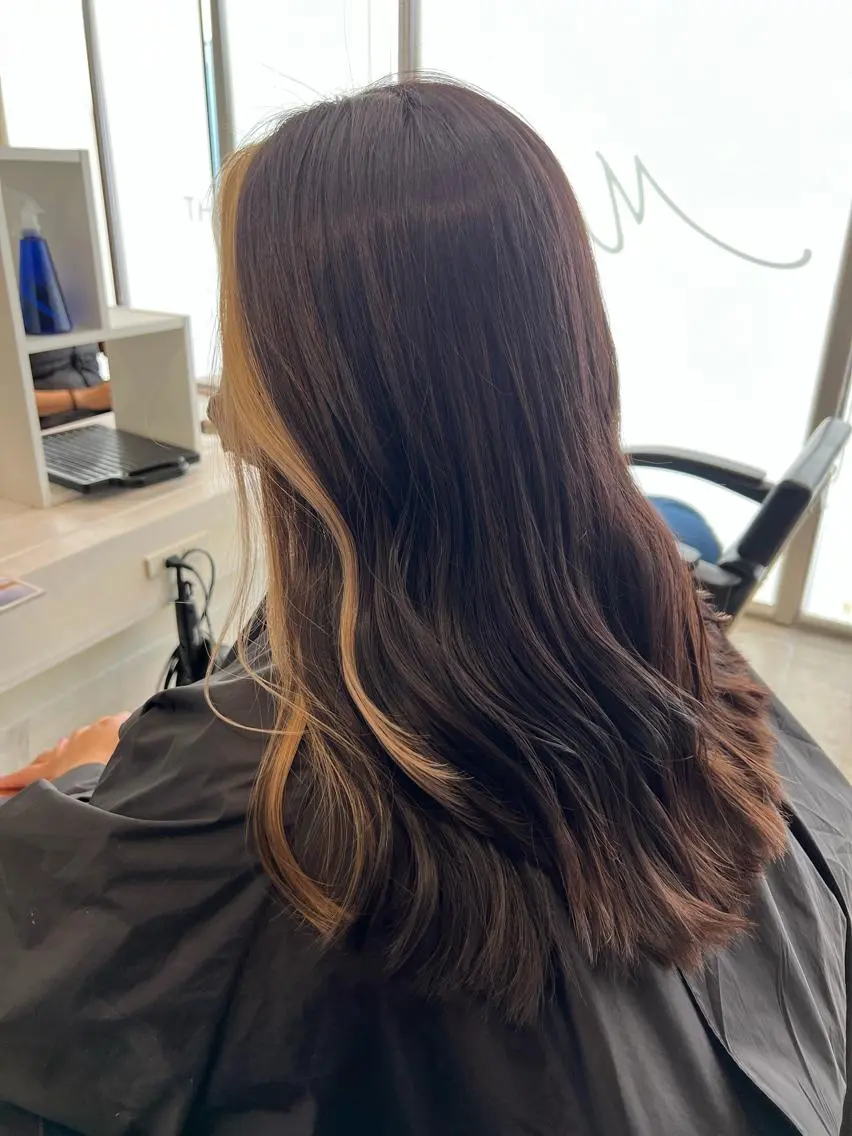 ロング カラー ミストバング  フェイスフレーミング Miloc那覇店 Aino【髪質改善】のヘアスタイル
