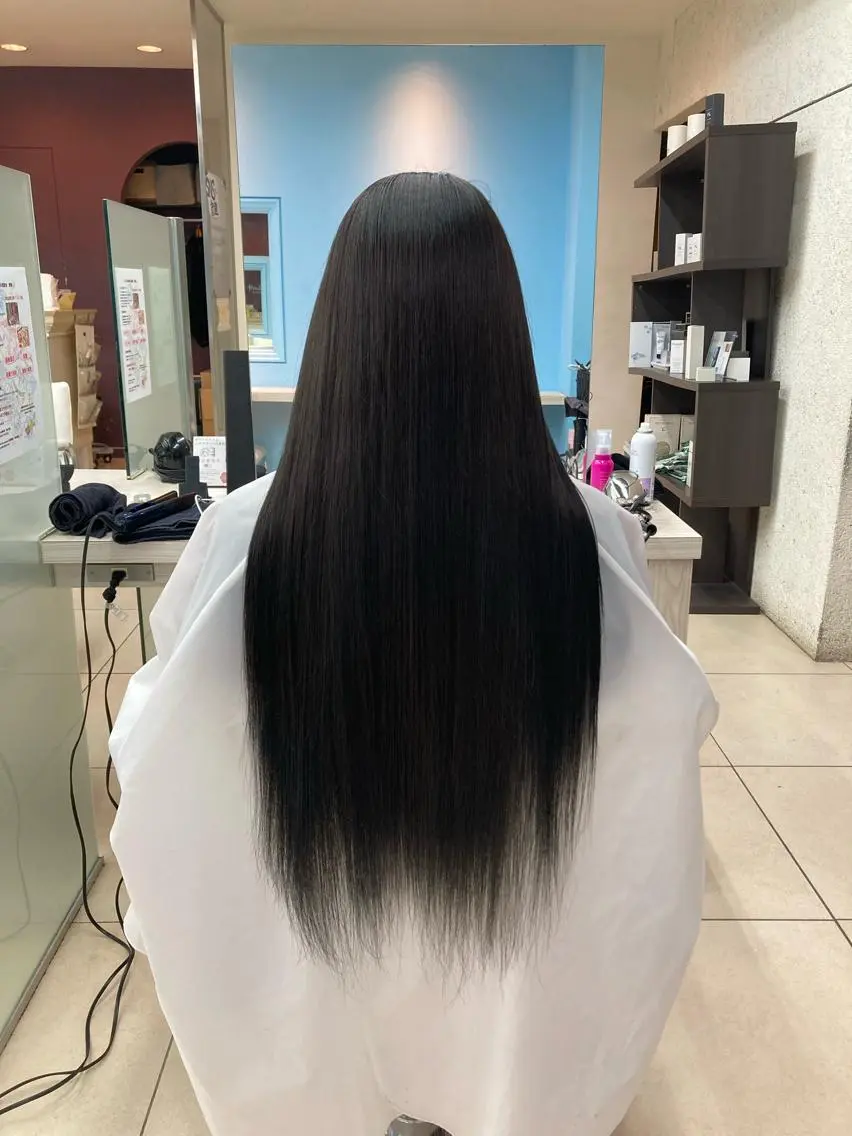 ロング カラー 🫧ダメージレス🫧 カラー&縮毛矯正のヘアスタイル