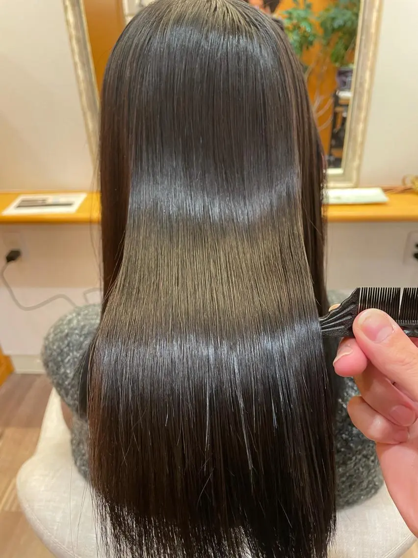 セミロング カラー 縮毛矯正 トリートメント 髪質改善専門 いしだあきひろのヘアスタイル