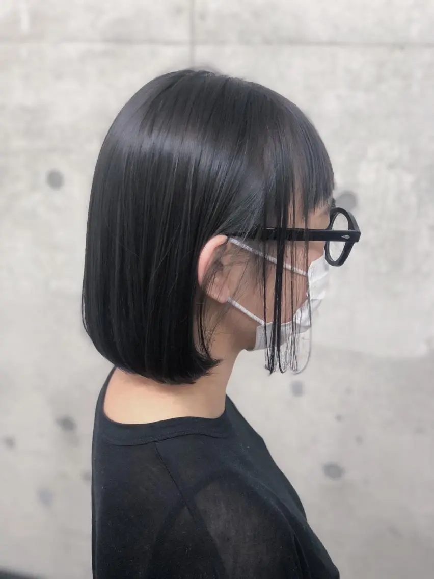 ショート ボブ オン眉 カット ヘアカラー トリートメント MeL 横浜/ MIHOのヘアスタイル