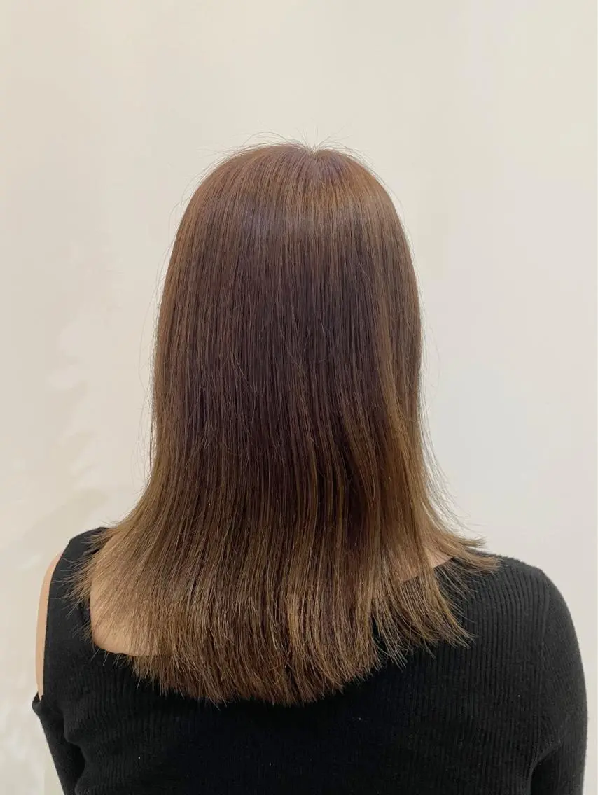 カラー ブリーチ ブリーチなしカラー 髪質改善カラー🤍 エクステ✨君島由実子のヘアスタイル