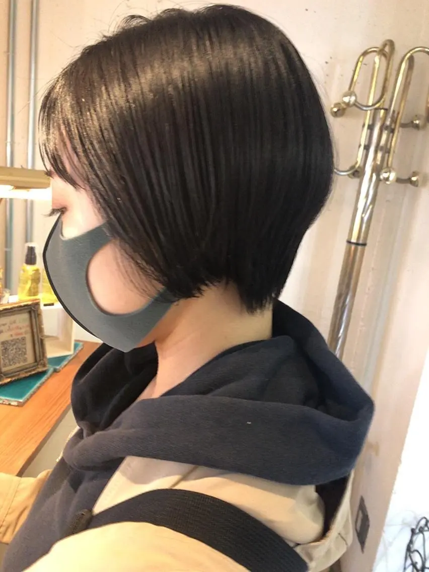 ショート カラー 伸ばしかけ パーマ美容師 hanaのヘアスタイル