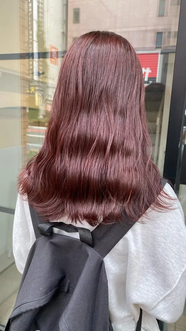 セミロング カラー カット ヘアカラー トリートメント RURI韓国ボブ 🇰🇷タッセルボブのヘアスタイル