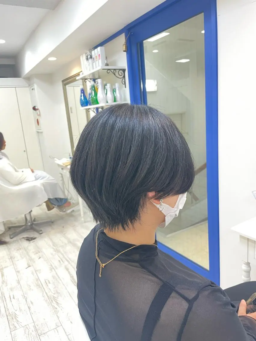 ショート カット 縮毛矯正 新籾 尚哉のヘアスタイル
