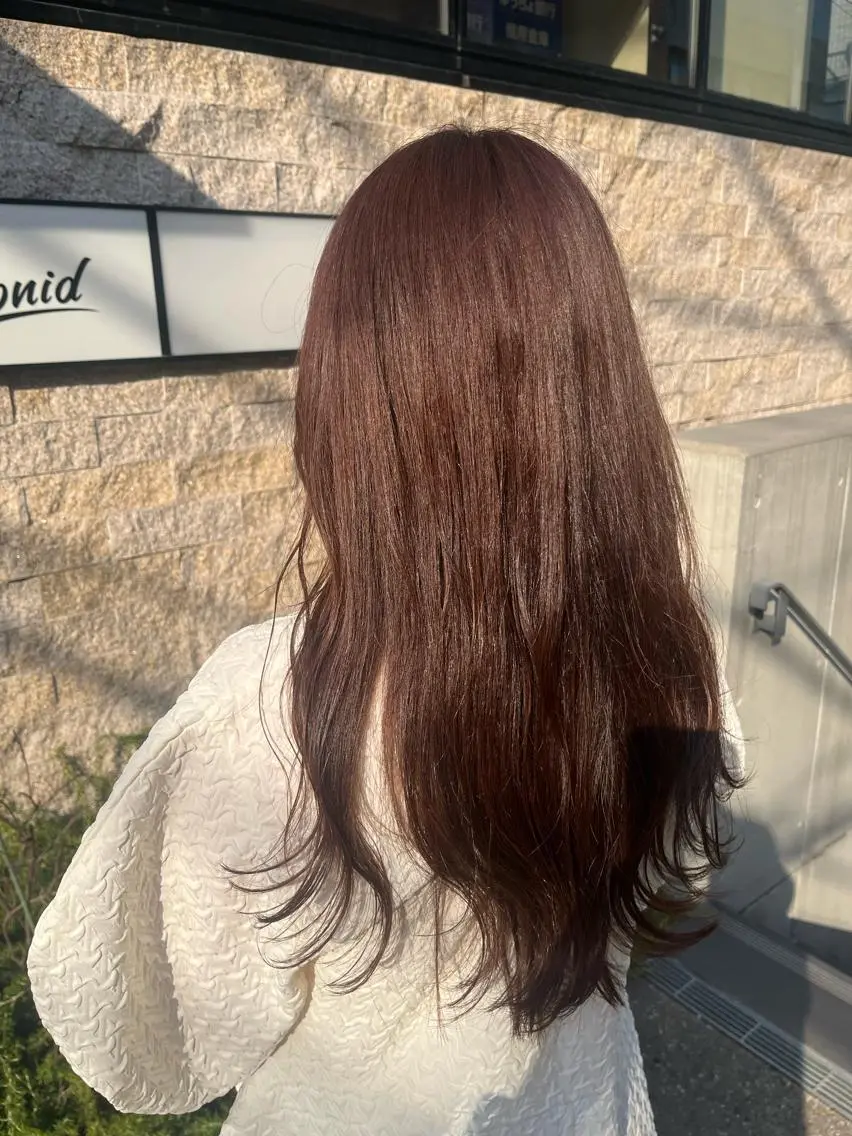 ロング カラー ベージュカラー ピンクカラー ピンクベージュ ✨透明感カラー✨ 🦖佐々木未来🦕のヘアスタイル