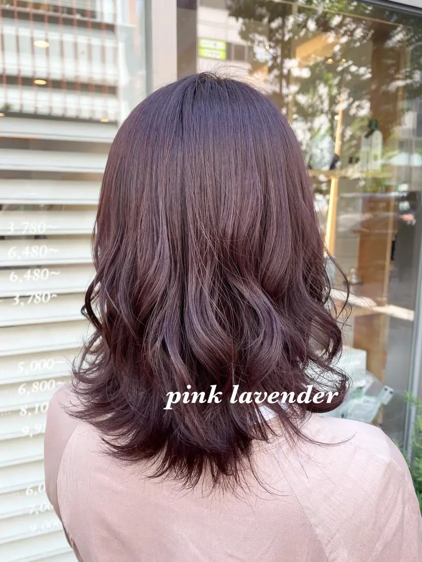 カラー 透明感カラー ラベンダーカラー ピンクカラー ピンクラベンダー ヘアアレンジ 🌿あがりれいなのその他イメージ