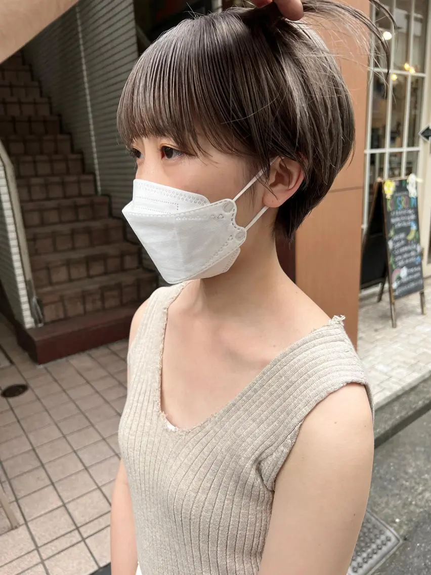 ショート カラー ヘアアレンジ ハイトーンカラー ショートヘア 🌿ショート🌿 パーマ🌿淳平のヘアスタイル