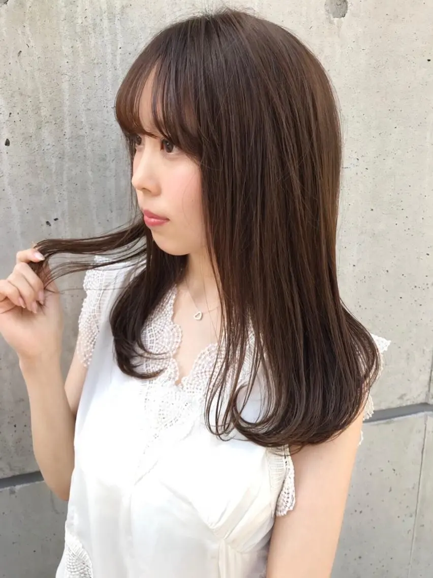 セミロング カラー デザインカラー 韓×中くびれヘア💋 髪質改善宇塚元哉💓のヘアスタイル