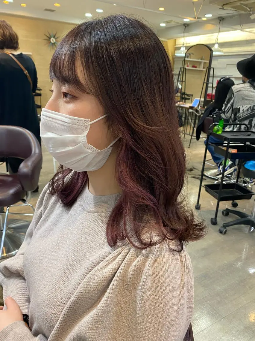 ミディアム ヘアカラー ELEN 新百合ヶ丘のヘアスタイル