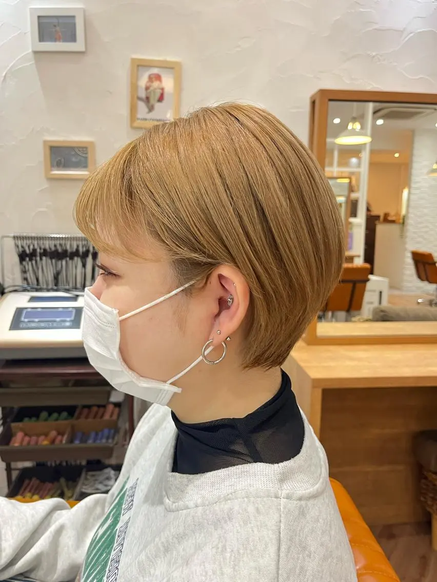 ショート カラー ショートボブ 丸みショート ボブ くびれヘア ショートヘア 襟足でお悩みの方✂︎ くびれ職人ハシモトのヘアスタイル