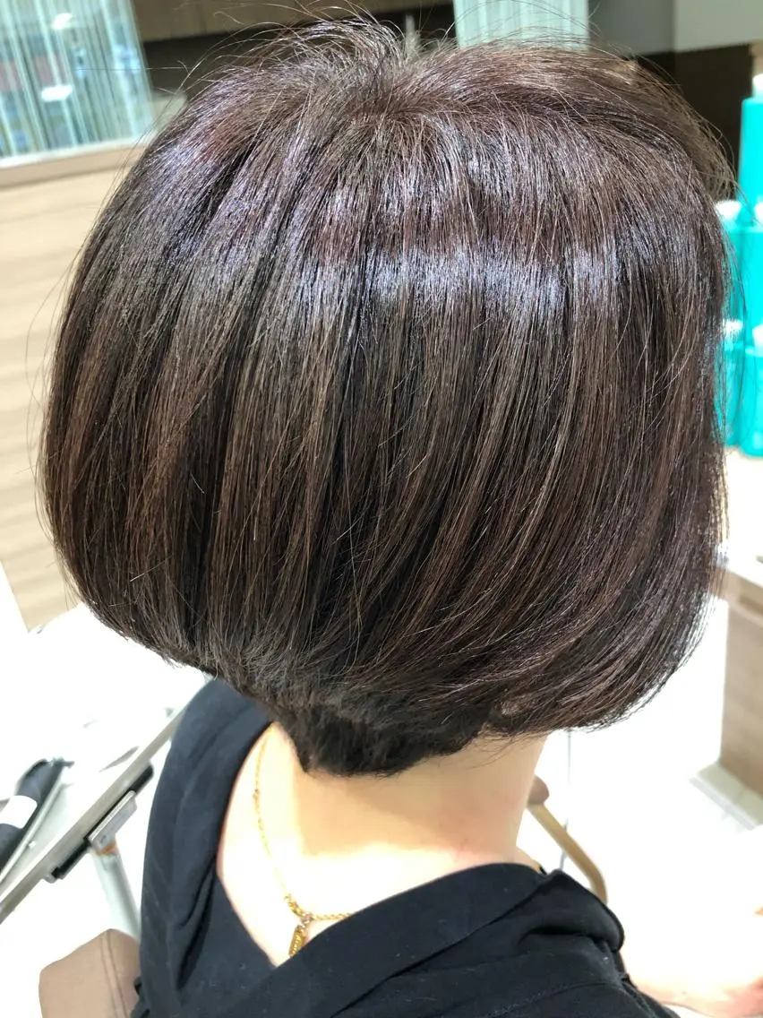 ショート カラー 髪質改善 大人女性のショート ・ボブ✂︎沼尻典祥のヘアスタイル