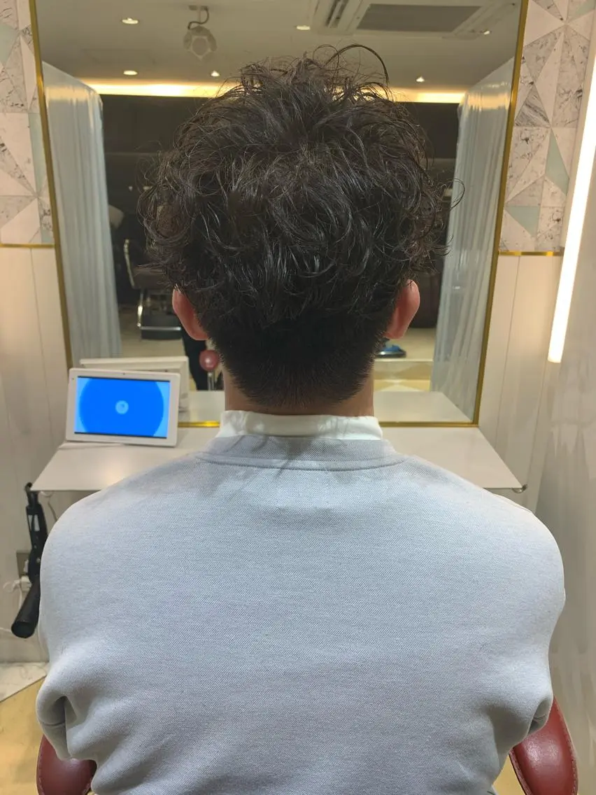 ミディアム カット パーマ トリートメント ヘアセット ✨上村 潤平✨メンズヘア✨のヘアスタイル