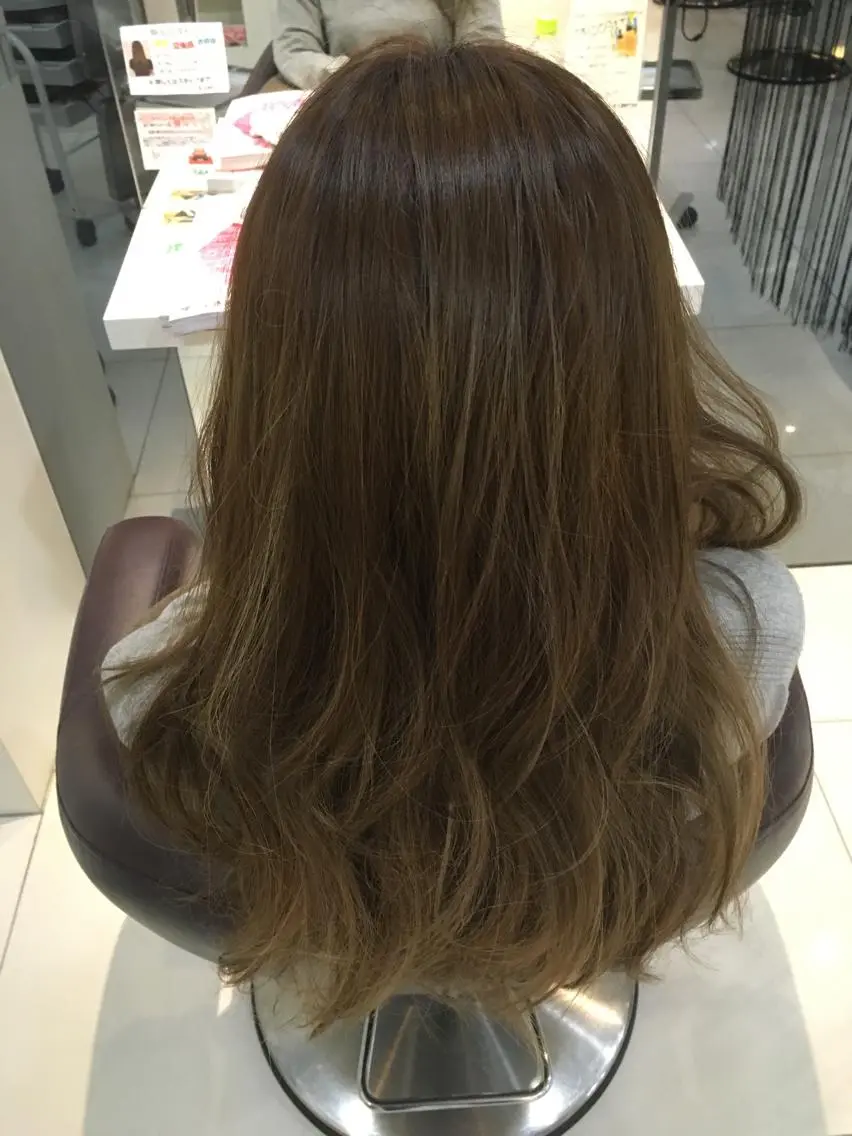 ミディアム セミロング ロング カラー ハイライトカラー ハイライト NORME経堂 nonのヘアスタイル