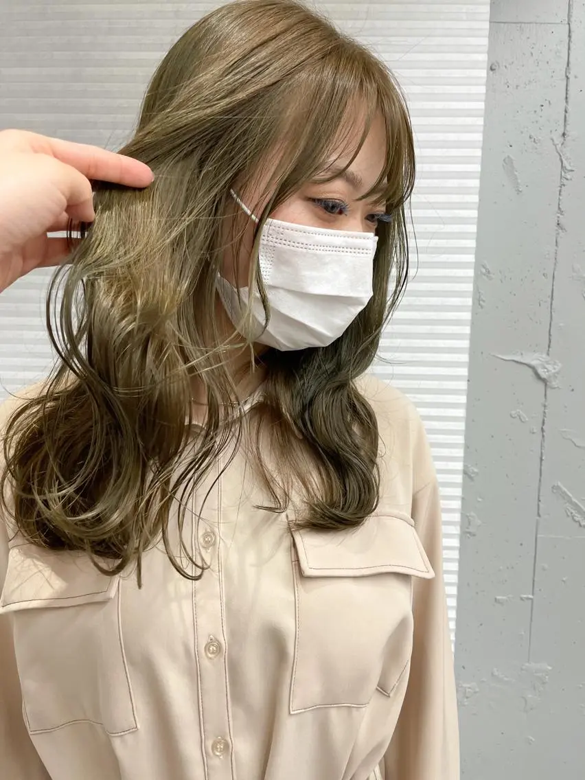 セミロング カラー ヘアアレンジ cherir髪質改善 パーソナルカラー診断のヘアスタイル