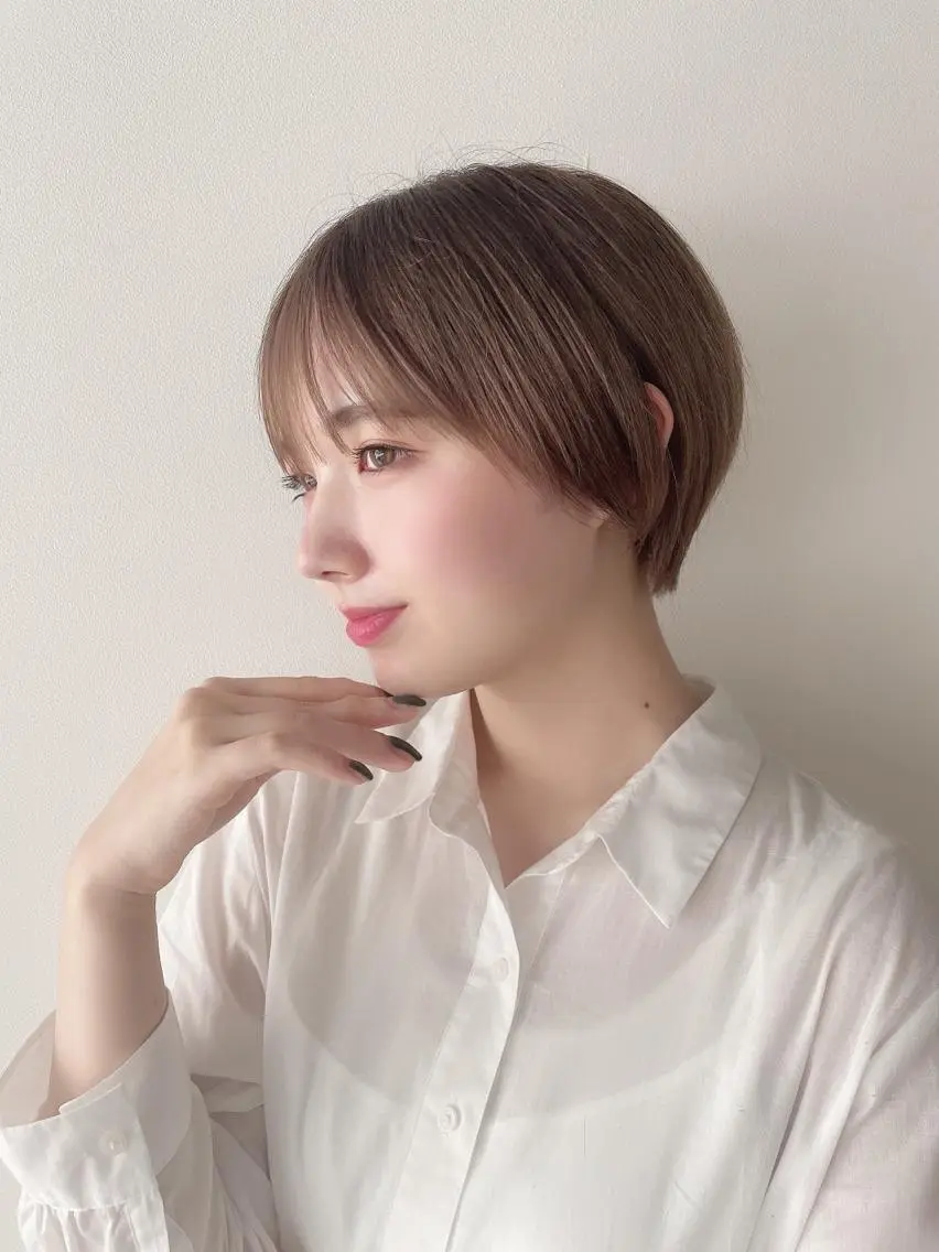 ショート カット ヘアカラー なりたいが叶う ながしまじゅんきのヘアスタイル