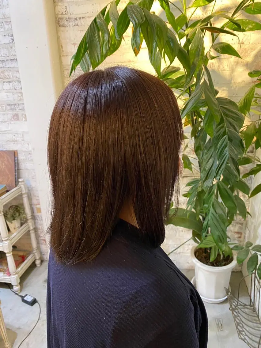 ミディアム カラー カット ヘアカラー 長濱 俊のヘアスタイル