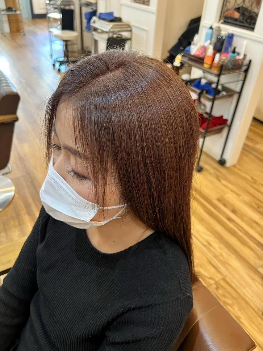 ロング カラー ブラウンカラー カット ヘアカラー 🐰ハイトーンカラー 畠山　渡🐰のヘアスタイル