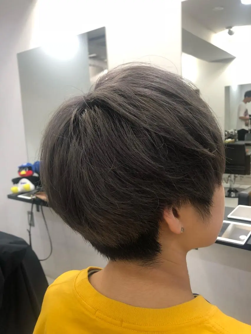 ショート アッシュ ヘアカラー トリートメント 縮毛矯正の達人 ☆ 松本のヘアスタイル