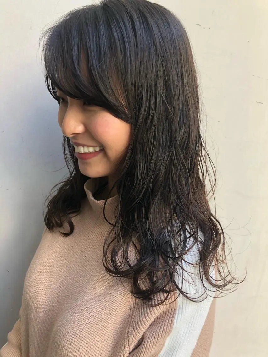 セミロング パーマ セミロングパーマ くせ毛 ニュアンスパーマ カット パーマ トリートメント SANC hair salonのヘアスタイル