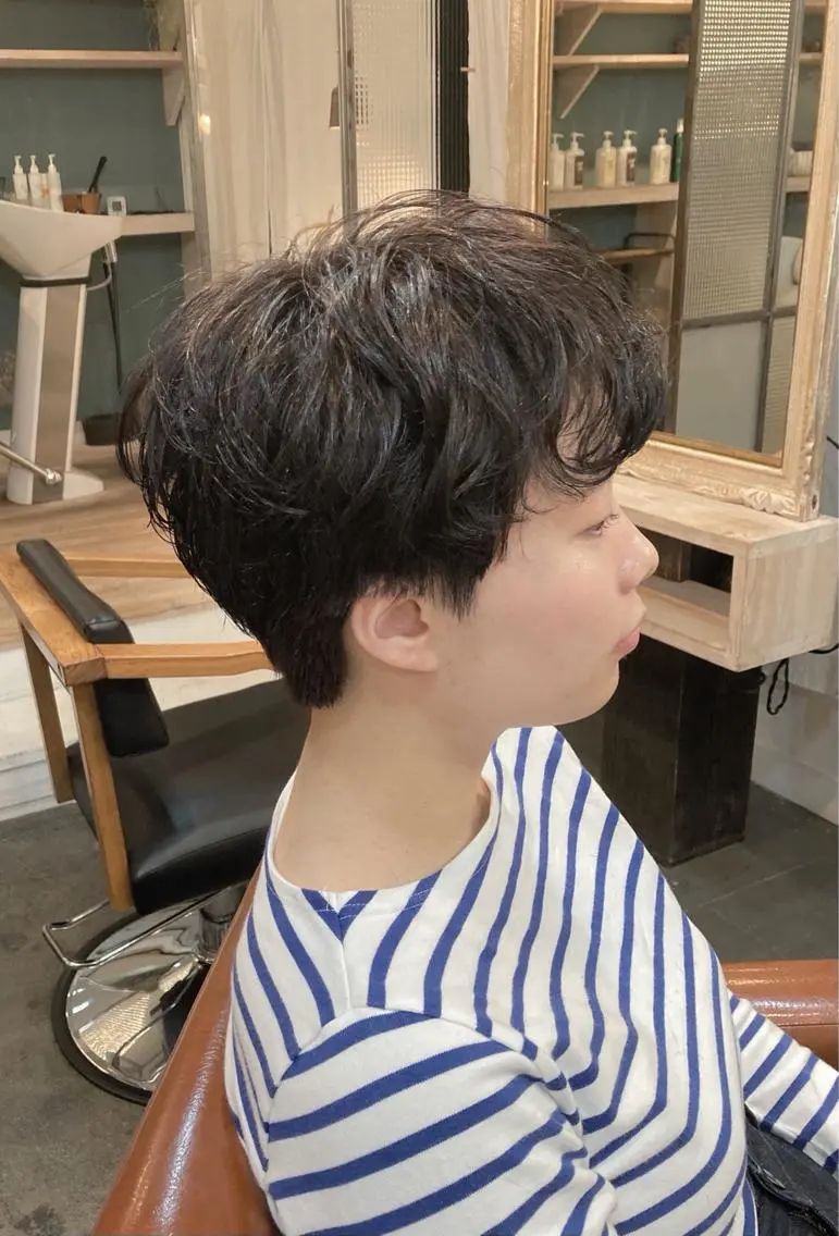 ショート カラー パーマ ショートヘア vahan✂︎ 小林未果🕊のヘアスタイル