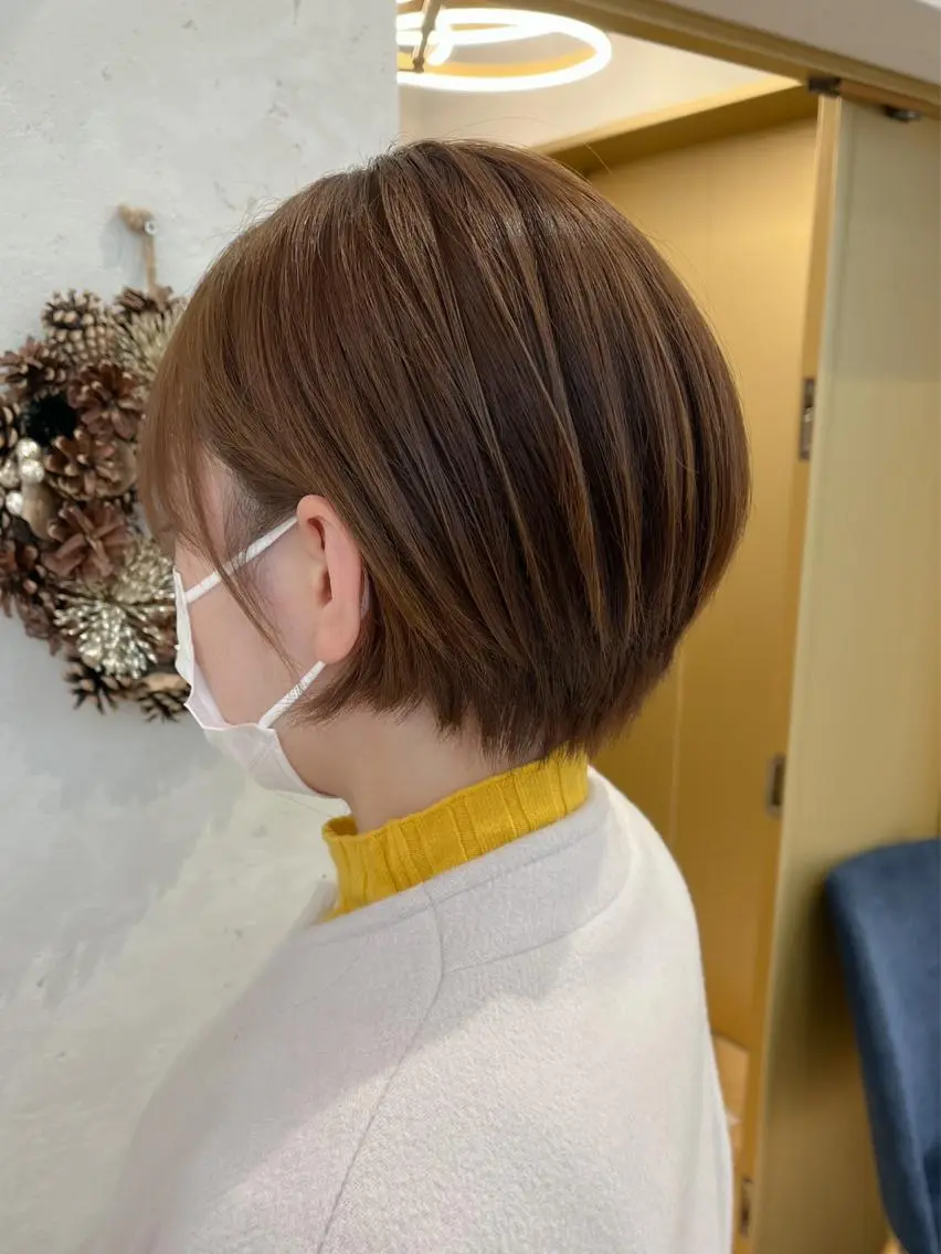ショート カラー ショートヘア 透明感カラー│ レイヤーヘア中居美樹のヘアスタイル