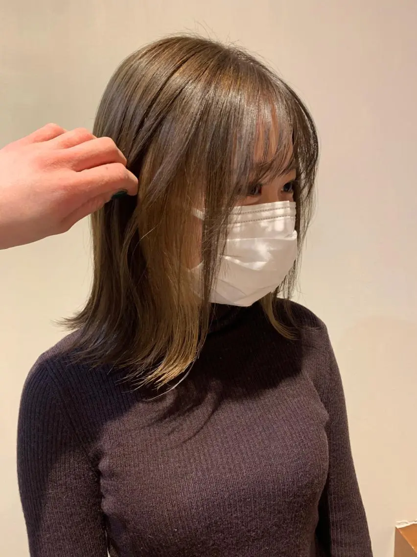 ミディアム カラー ヘアアレンジ 🍑明石 桃🍑のヘアスタイル