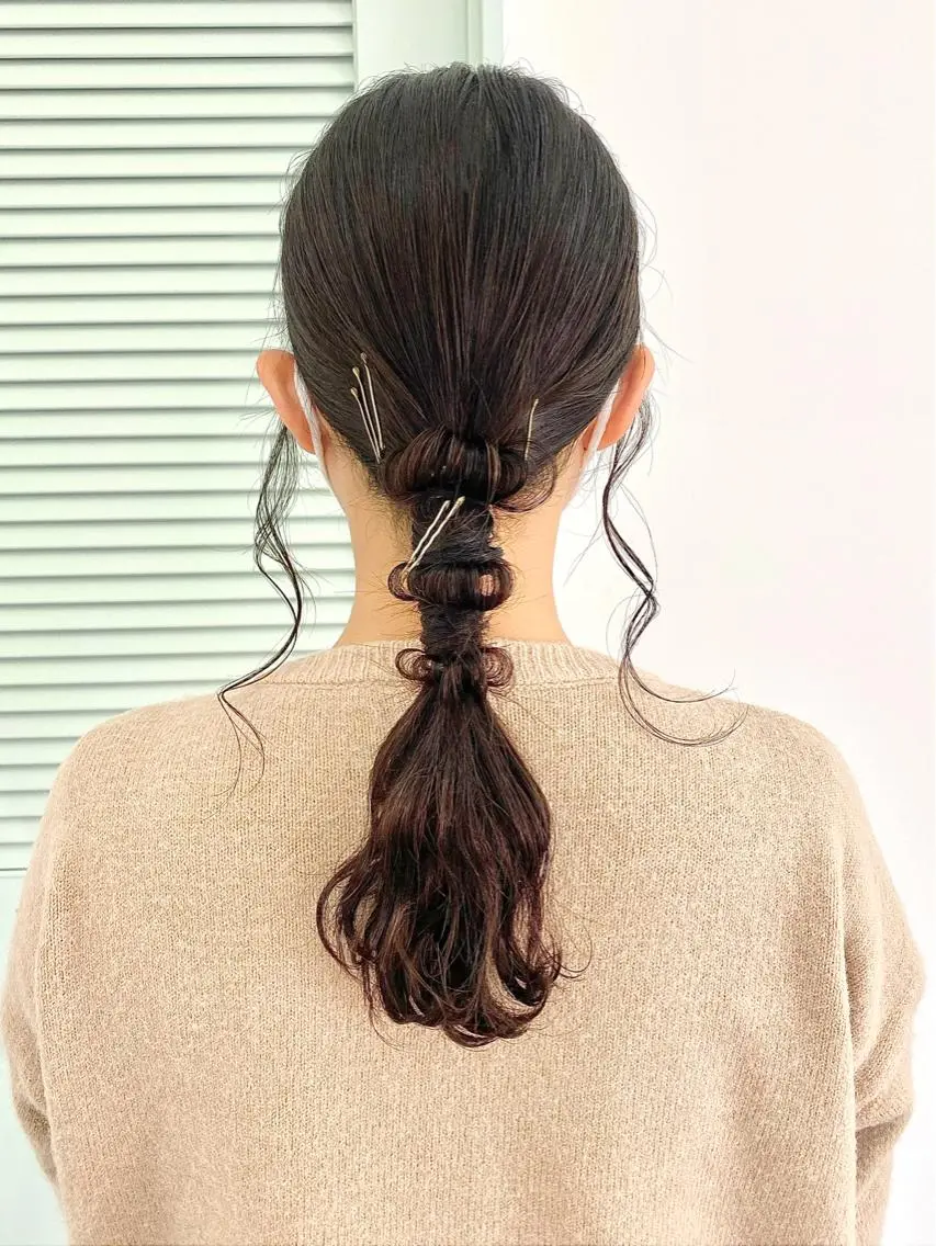 セミロング カラー ヘアアレンジ ヘアセット 💫お呼ばれヘア💫 men's✨ともえ✨のヘアスタイル