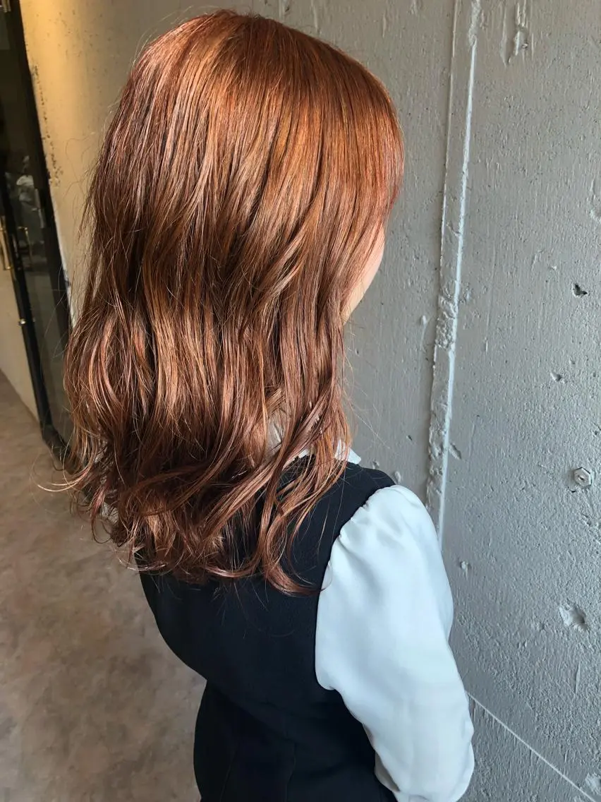 セミロング カット ヘアカラー トリートメント フジサキ ケンのヘアスタイル