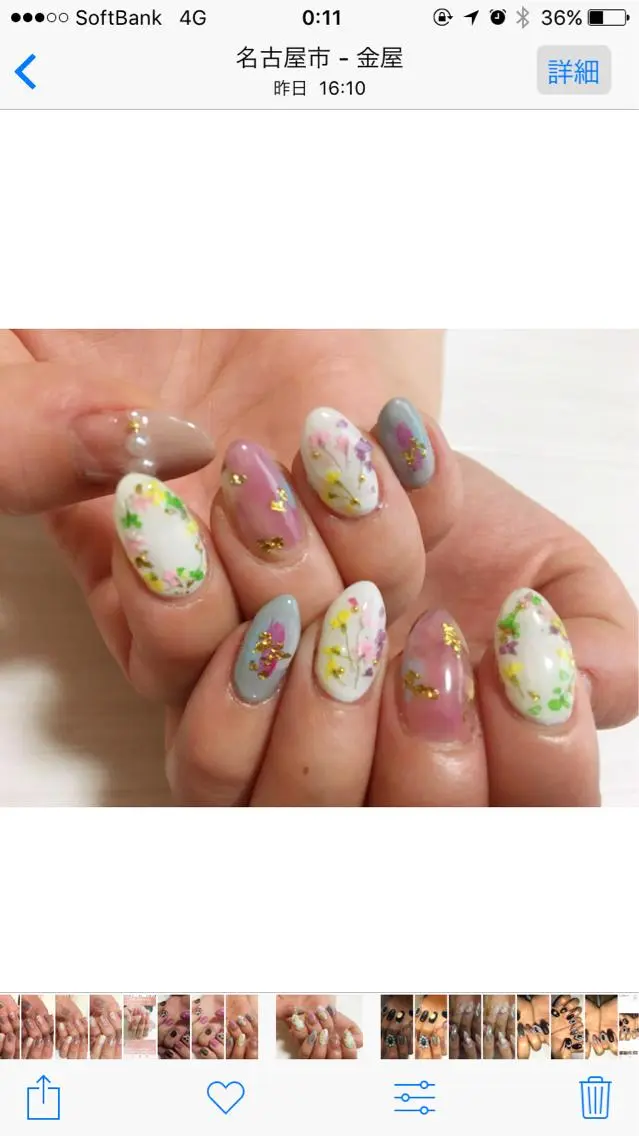 ネイル 春ネイル Colorer 사키のネイルデザイン