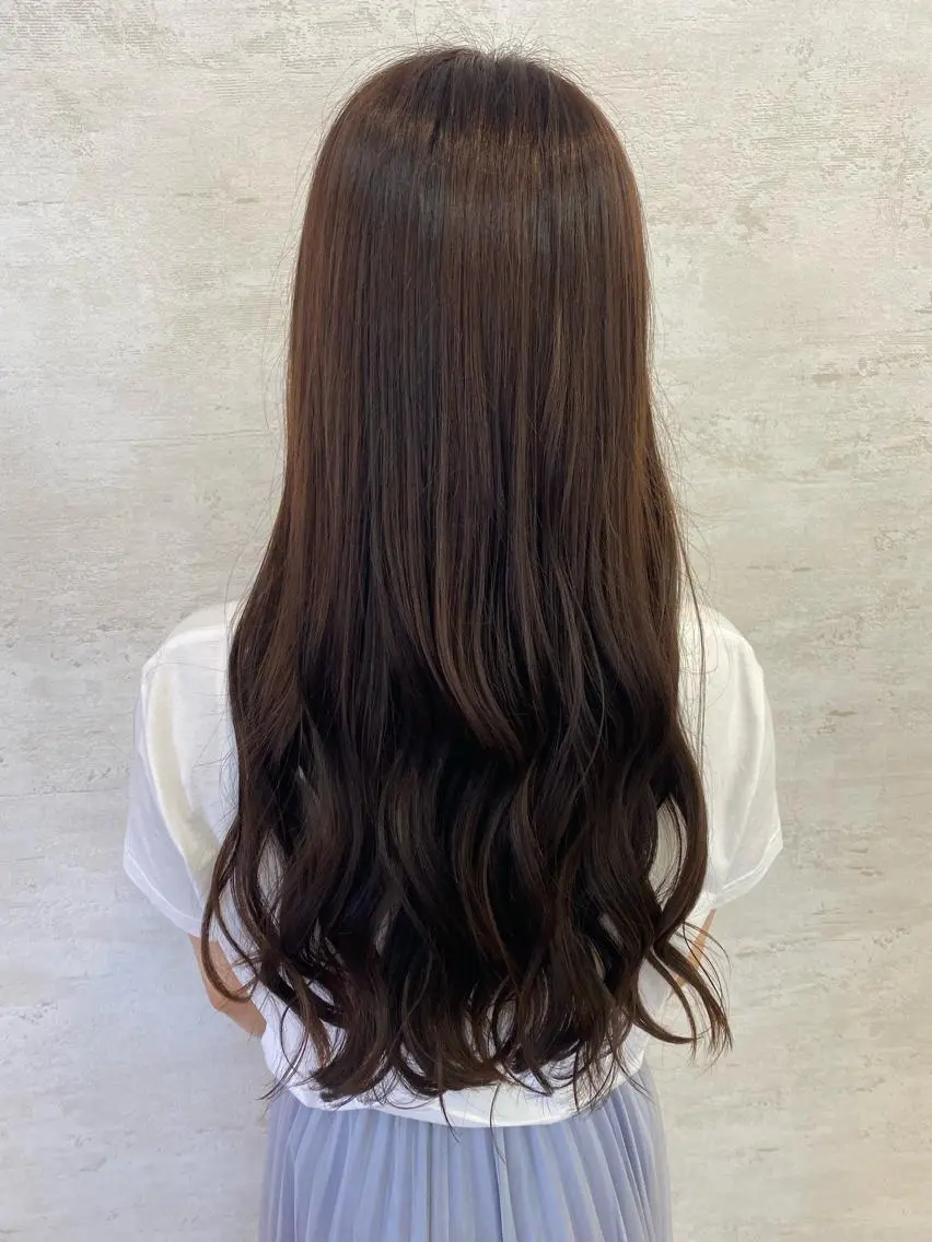 ロング カラー ブラウンカラー ナチュラルブラウン カット ヘアカラー トリートメント ヘッドスパ Angelica／ WAKOのヘアスタイル