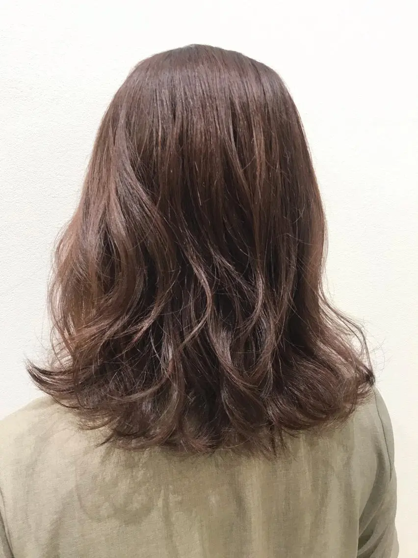 ミディアム パーマモデル募集🌈 森脇帆南のヘアスタイル